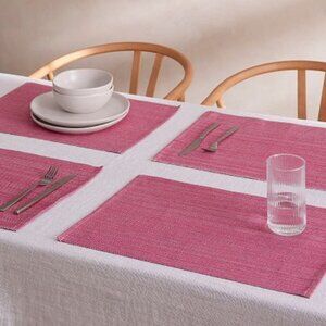 SIMONS NWT Pink Chambray Recycled Fibre Placemats Set of 4